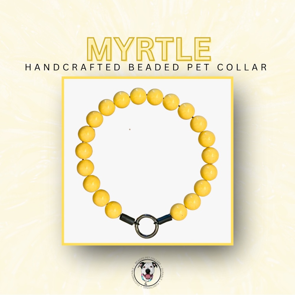 Handcrafted Beaded Dog Collar - Myrtle Collar